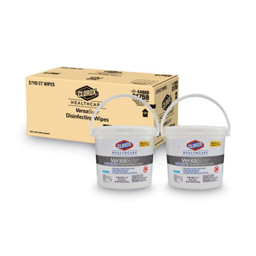 Clorox® Healthcare® Versasure Cleaner Disinfectant Wipes, 1-ply, 12" X 12", White, 110-bucket, 2-ct freeshipping - TVN Wholesale